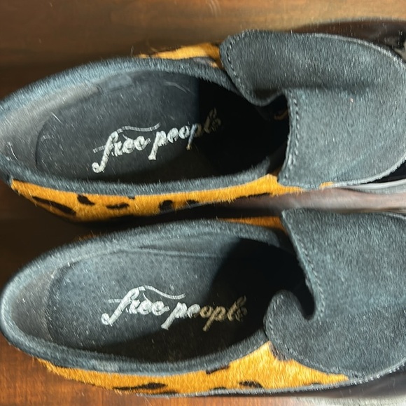 Free People Brady Slip On Patent/Leopard Pony Hair Loafer Shoes EU 39 - Picture 12 of 15